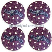 Aboriginal Wooden Coaster Set Of 4