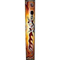Aboriginal Dot Art Didgeridoo, Handmade From Teak Wood