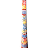 Aboriginal Dot Art Didgeridoo, Handmade From Teak Wood