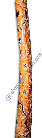 Aboriginal Dot Art Didgeridoo, Handmade From Teak Wood