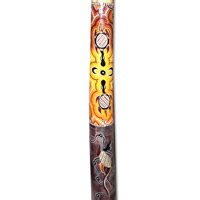 Aboriginal Dot Art Didgeridoo, Handmade From Teak Wood