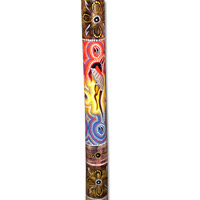 Aboriginal Dot Art Didgeridoo, Handmade From Teak Wood