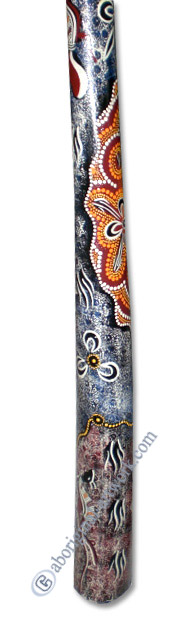 Aboriginal Dot Art Didgeridoo, Handmade From Teak Wood
