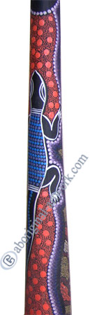 Aboriginal Dot Art Didgeridoo, Handmade From Teak Wood