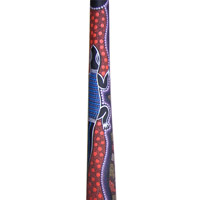 Aboriginal Dot Art Didgeridoo, Handmade From Teak Wood