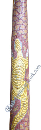 Aboriginal Dot Art Didgeridoo, Handmade From Teak Wood
