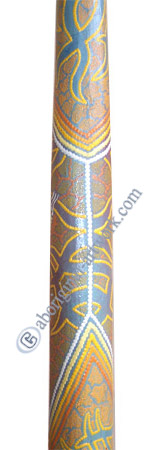 Aboriginal Dot Art Didgeridoo, Handmade From Teak Wood