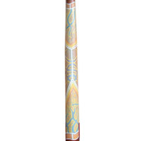 Aboriginal Dot Art Didgeridoo, Handmade From Teak Wood