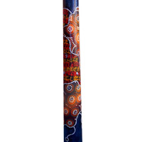 Aboriginal Dot Art Didgeridoo, Handmade From Teak Wood