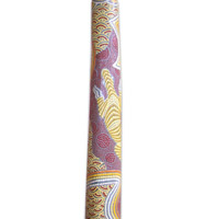Aboriginal Dot Art Didgeridoo, Handmade From Teak Wood