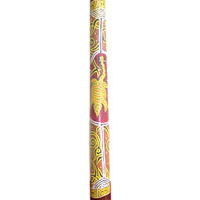 Aboriginal Dot Art Didgeridoo, Handmade From Teak Wood