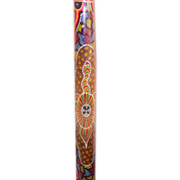 Aboriginal Dot Art Didgeridoo, Handmade From Teak Wood