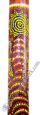 Aboriginal Dot Art Didgeridoo, Handmade From Teak Wood