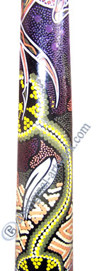 Aboriginal Dot Art Didgeridoo, Handmade From Teak Wood