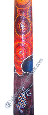 Aboriginal Dot Art Didgeridoo, Handmade From Teak Wood