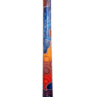Aboriginal Dot Art Didgeridoo, Handmade From Teak Wood