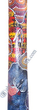 Aboriginal Dot Art Didgeridoo, Handmade From Teak Wood