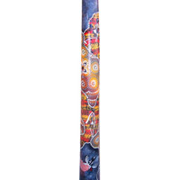 Aboriginal Dot Art Didgeridoo, Handmade From Teak Wood