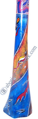 Aboriginal Dot Art Didgeridoo, Handmade From Teak Wood