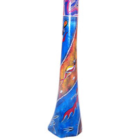 Aboriginal Dot Art Didgeridoo, Handmade From Teak Wood