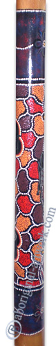 Aboriginal Dot Art Didgeridoo, Handmade From Teak Wood