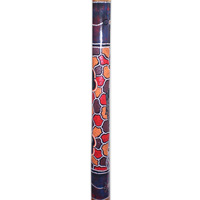 Aboriginal Dot Art Didgeridoo, Handmade From Teak Wood