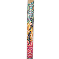Aboriginal Dot Art Didgeridoo, Handmade From Teak Wood