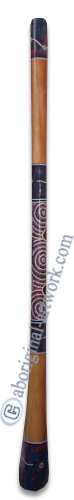 Aboriginal Dot Art Didgeridoo, Handmade From Teak Wood