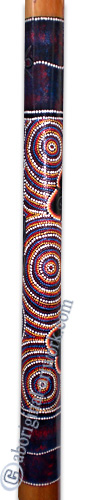 Aboriginal Dot Art Didgeridoo, Handmade From Teak Wood