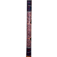 Aboriginal Dot Art Didgeridoo, Handmade From Teak Wood