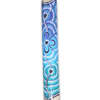 Aboriginal Dot Art Didgeridoo, Handmade From Teak Wood