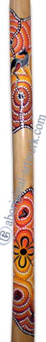 Aboriginal Dot Art Didgeridoo, Handmade From Teak Wood