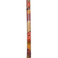 Aboriginal Dot Art Didgeridoo, Handmade From Teak Wood