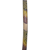 Aboriginal Dot Art Didgeridoo, Handmade From Teak Wood