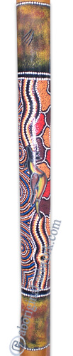 Aboriginal Dot Art Didgeridoo, Handmade From Teak Wood