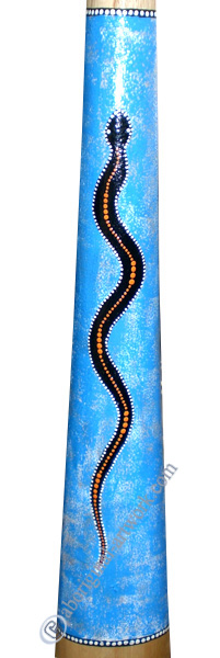 Aboriginal Dot Art Didgeridoo, Handmade From Teak Wood