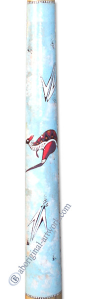 Aboriginal Dot Art Didgeridoo, Handmade From Teak Wood