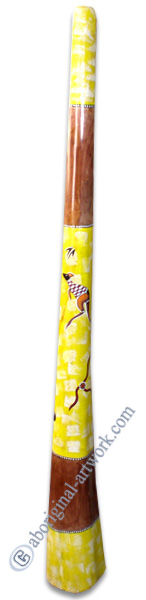 Aboriginal Dot Art Didgeridoo, Handmade From Teak Wood