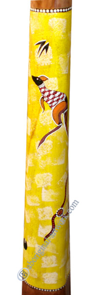 Aboriginal Dot Art Didgeridoo, Handmade From Teak Wood