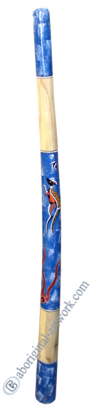 Aboriginal Dot Art Didgeridoo, Handmade From Teak Wood