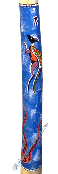 Aboriginal Dot Art Didgeridoo, Handmade From Teak Wood