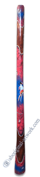 Aboriginal Dot Art Didgeridoo, Handmade From Teak Wood