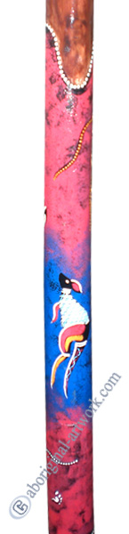 Aboriginal Dot Art Didgeridoo, Handmade From Teak Wood