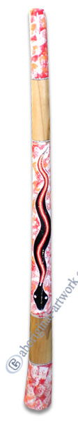 Aboriginal Dot Art Didgeridoo, Handmade From Teak Wood