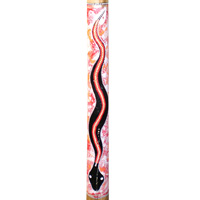 Aboriginal Dot Art Didgeridoo, Handmade From Teak Wood