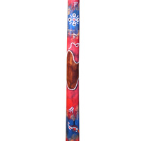 Aboriginal Dot Art Didgeridoo, Handmade From Teak Wood