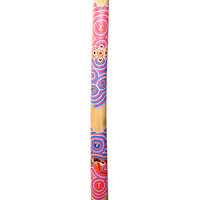 Aboriginal Dot Art Didgeridoo, Handmade From Teak Wood