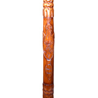 Aboriginal Carved Didgeridoo, Handmade From Teak Wood