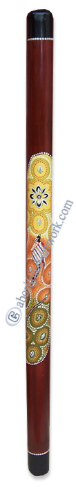 Bamboo Didgeridoo With Aboriginal Dot Art Painted