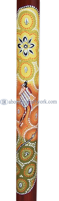 Bamboo Didgeridoo With Aboriginal Dot Art Painted